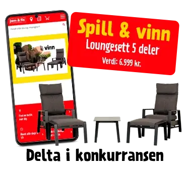 Spill & vinn et loungesett