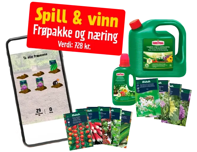 Spill & vinn en frøpakke og næring